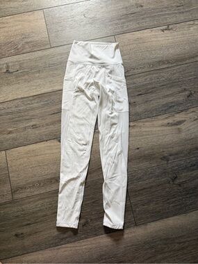 High-Waist White Yoga Leggings - Stretch Performance